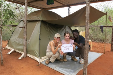 Interns with new tents